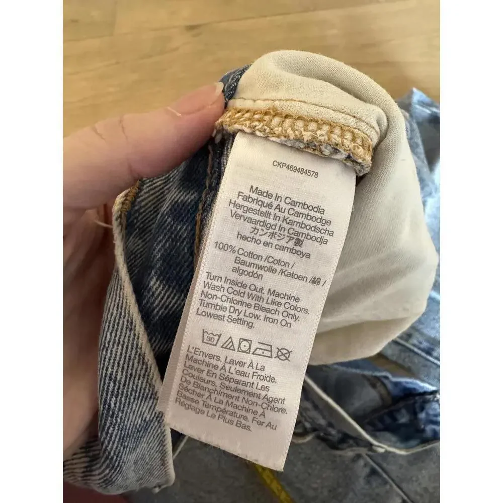 Madewell Baggy Straight Jeans - Light Blue Wash - W24 L30 - Picture 9 of 9